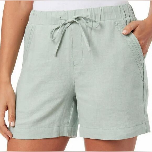 251. Briggs linen rayon blend mint green shorts size small - Picture 1 of 5